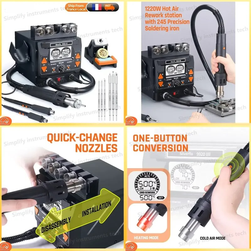 C210 Precision Soldering Station - Паяльная станция Silverflo 992D III 1220W