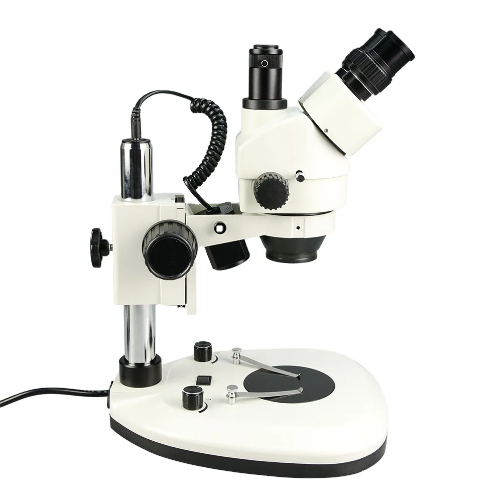 Trinocular Stereo Microscope 7X-45X - Промышленный тринокулярный оптический микроскоп 7x-45x, электронный