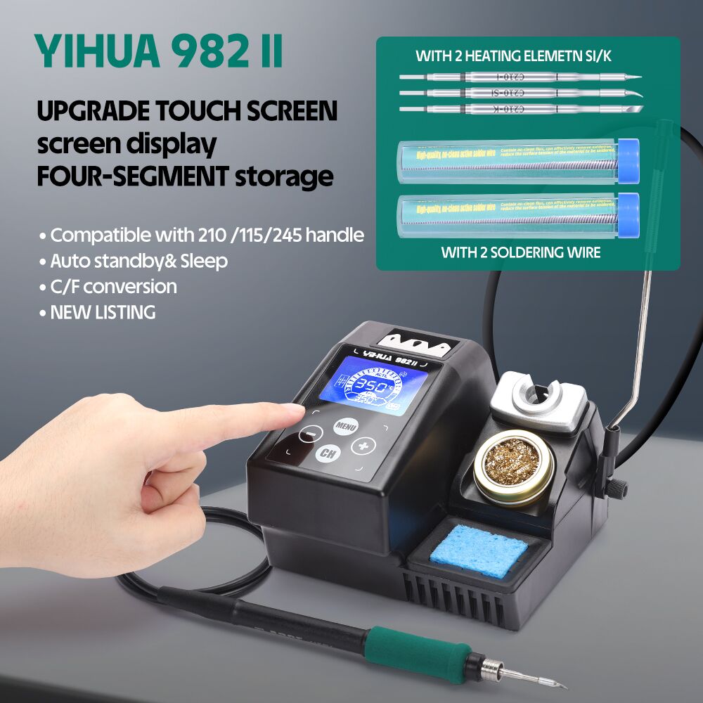 C210 Precision Soldering Station - YIHUA 982-II сенсорный экран C245 C210