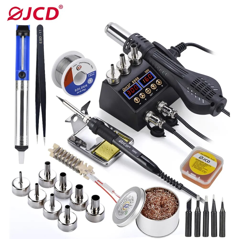JCD 2 в 1 Паяльная станция 750 – обзор и цена 2 In 1 Soldering Rework Station 750W