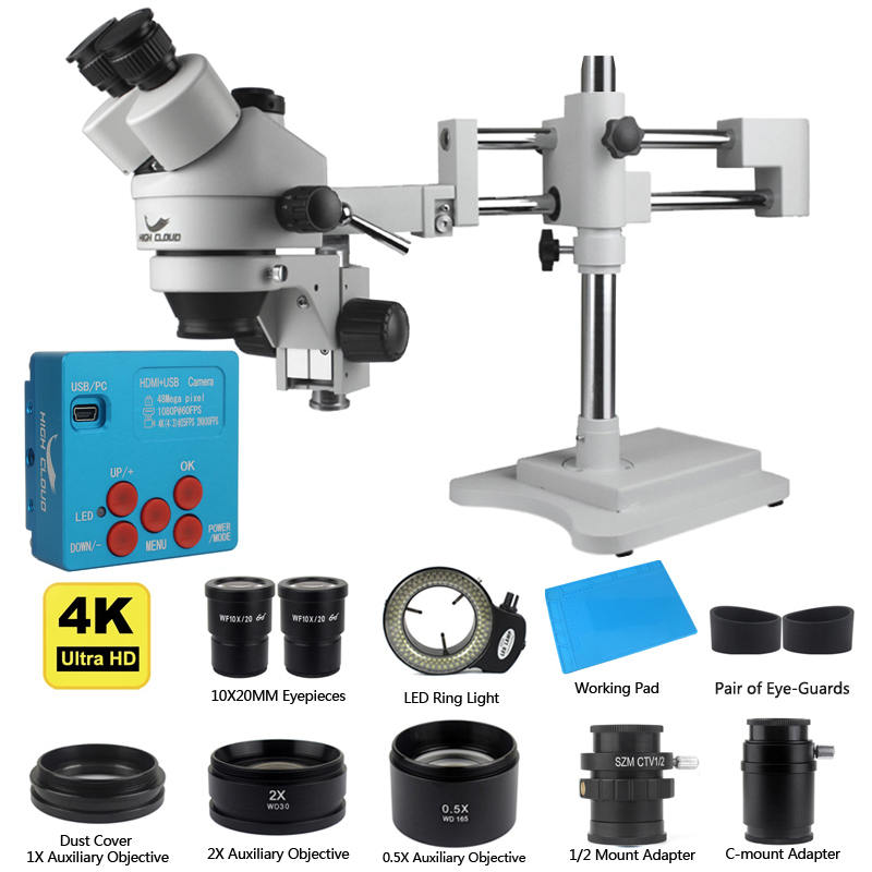 4K 48MP HDMI USB промышленная  – обзор и цена Simul-Focal Industrial Microscope 4K Hdmi