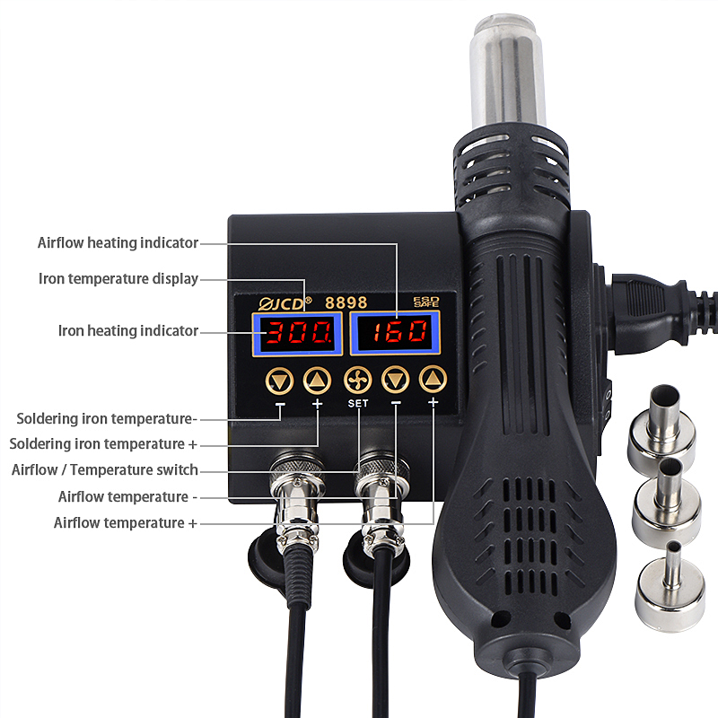 2 в 1 750 Вт термофена с цифро – обзор и цена 2 In 1 Soldering Rework Station 750W