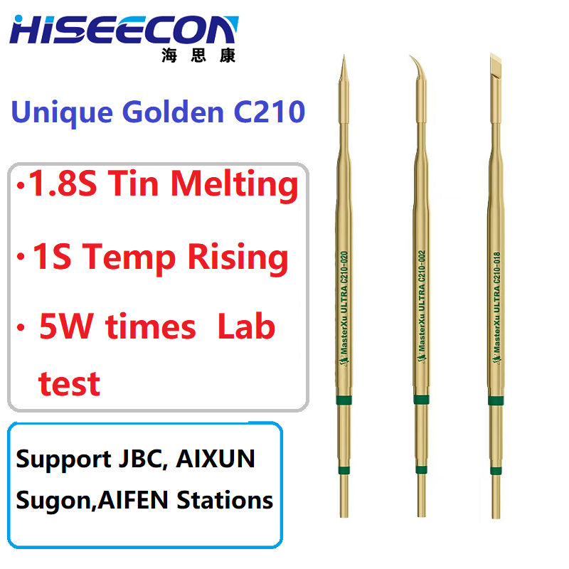 2 шт. золотое паяльное жало C2 – обзор и цена C210 Precision Soldering Station
