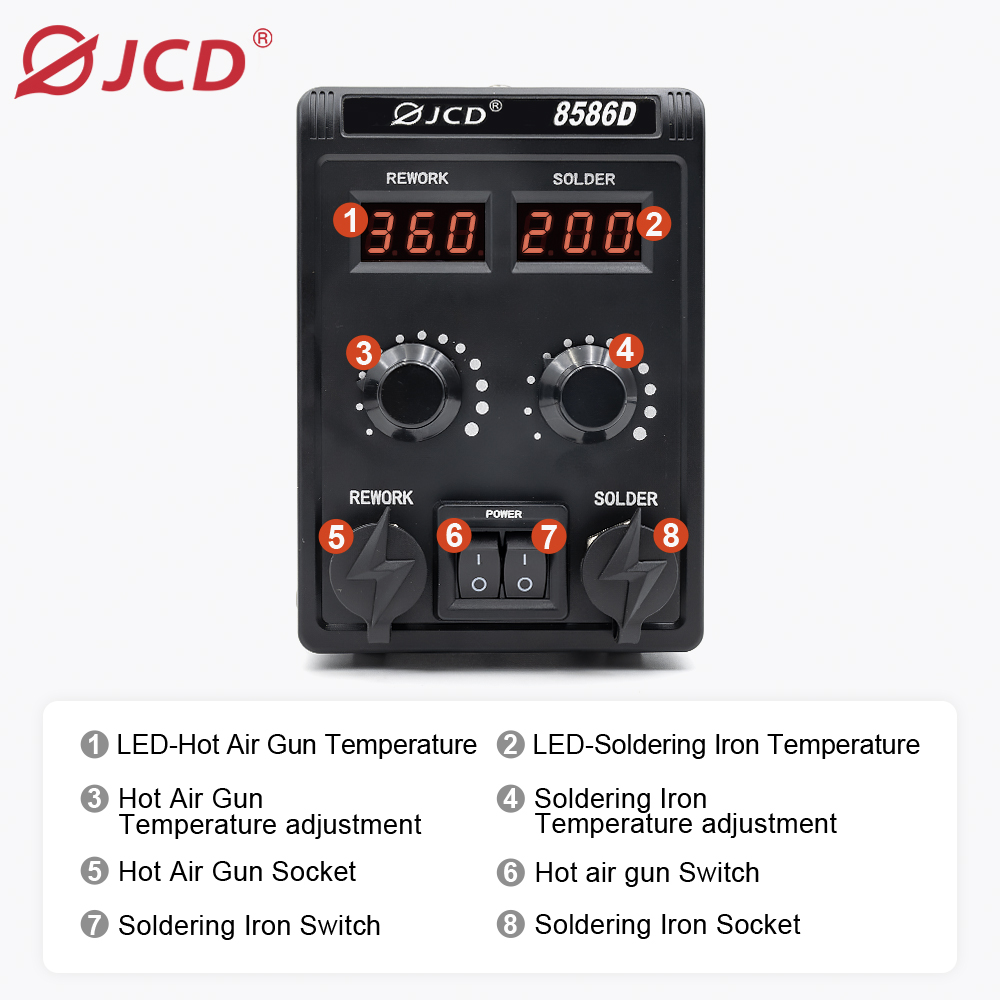 Паяльная станция JCD 750 Вт 85 – обзор и цена 2 In 1 Soldering Rework Station 750W