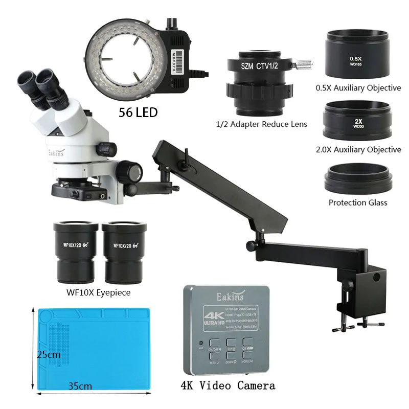 Промышленный тринокулярный сте – обзор и цена Simul-Focal Industrial Microscope 4K Hdmi