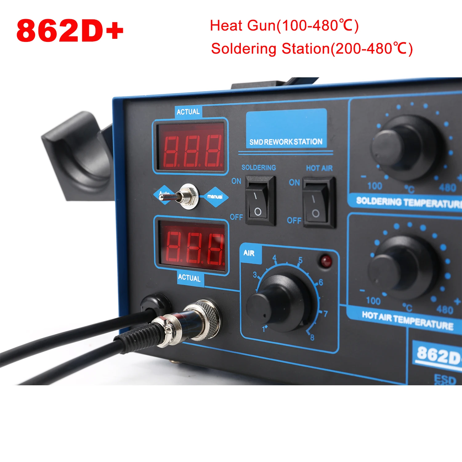Паяльная станция 2-в-1 750 Вт  – обзор и цена 2 In 1 Soldering Rework Station 750W