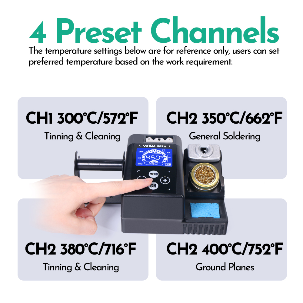 YIHUA 982-II сенсорный экран C – обзор и цена C210 Precision Soldering Station
