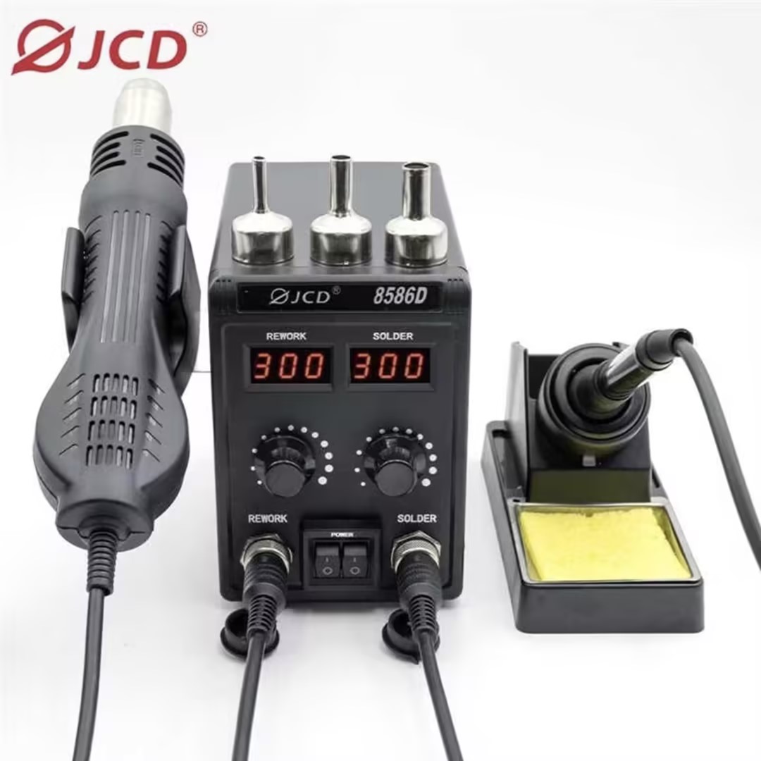JCD 8586D Паяльная станция 2-в – обзор и цена 2 In 1 Soldering Rework Station 750W
